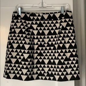 Geometric print mini skirt